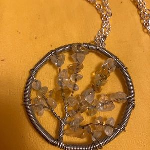 Citrine tree of life necklace